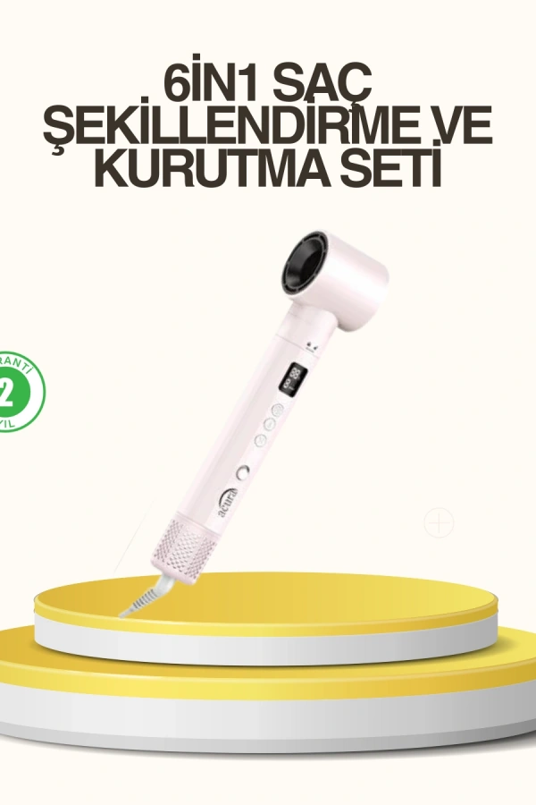 Motorlu LCD Ekranlı Saç Şekillendirme Seti