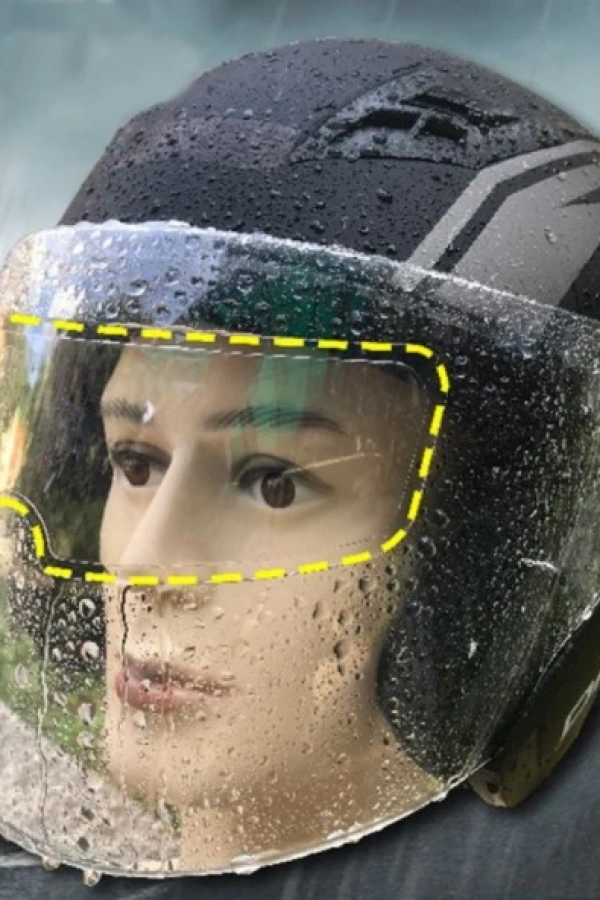 MOTOSIKLET  KASKI İÇIN YAĞMUR KAYDIRICI