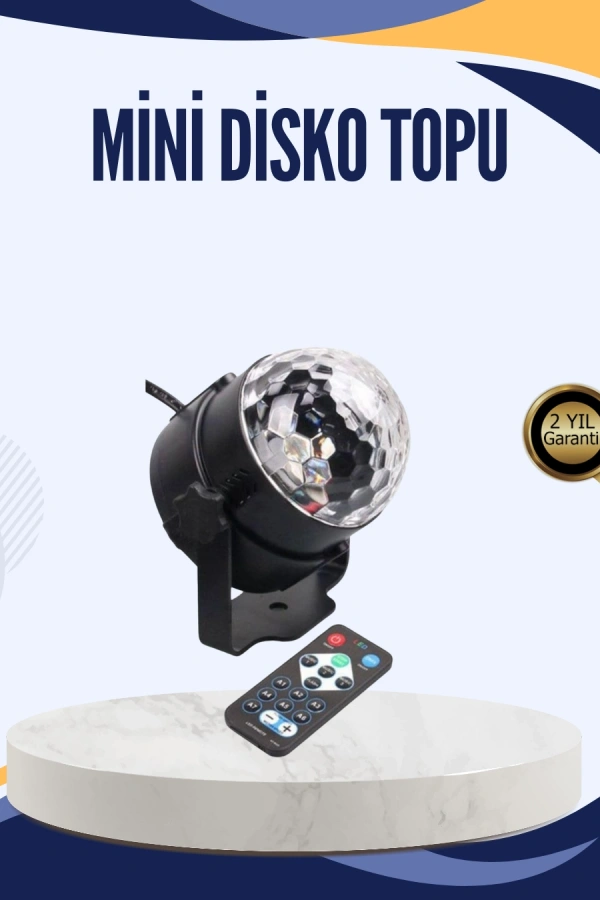 Müzik Sensörlü Renkli LED Parti Işığı