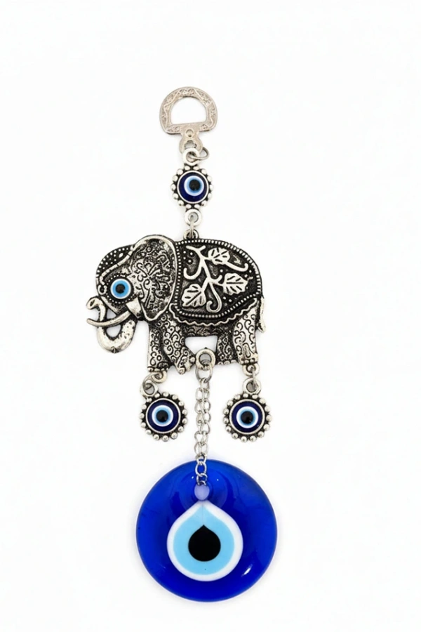 Nazar Boncuğu Tekli Fil Askılık