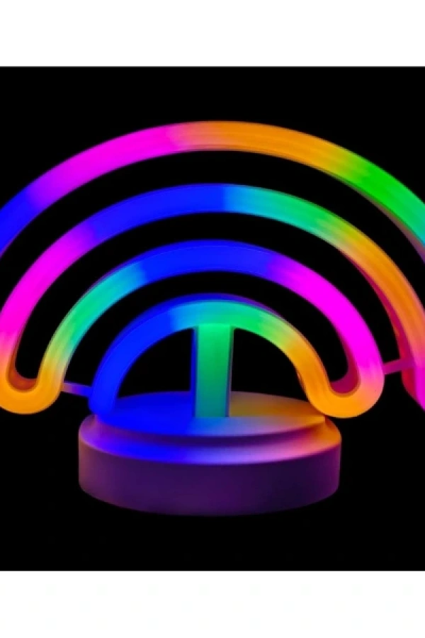 Neon Işıklı Gökkuşağı Masa Gece Lambası