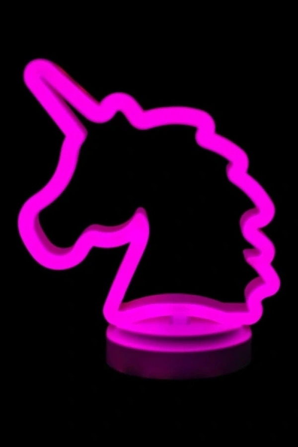 Neon Işıklı Unicorn Masa Gece Lambası