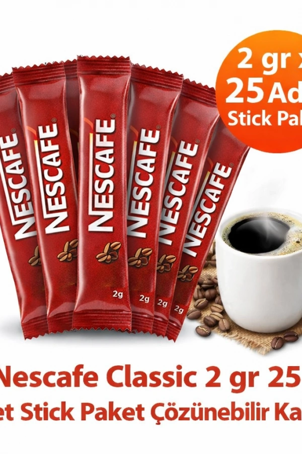 Nescafe Classic 2 gr 25 Adet Stick Paket Çözünebilir Kahve