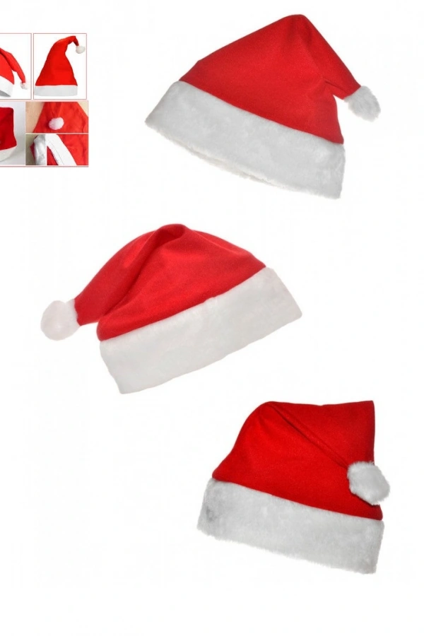Noel Baba Şapkası 3 Adet Set