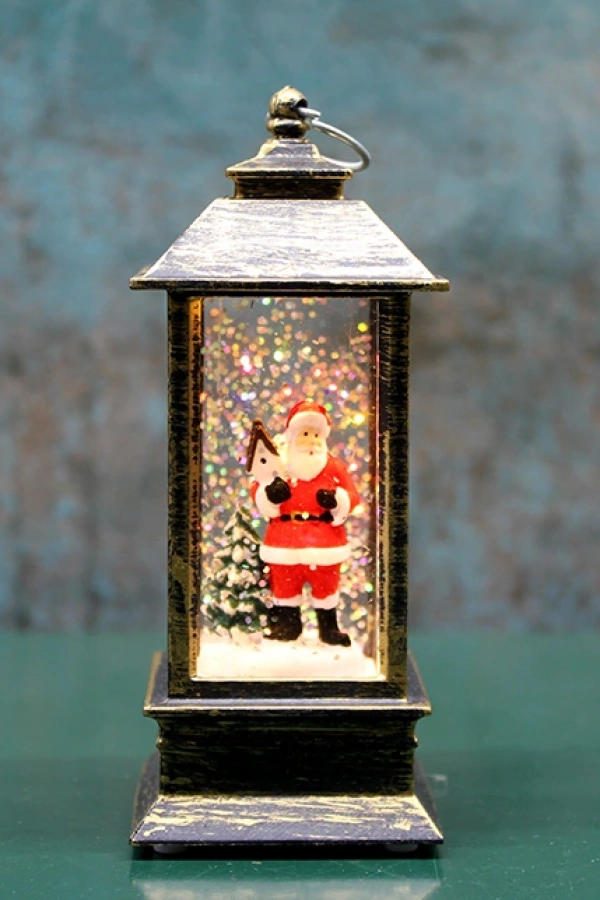 Noel Babalı Işıklı Kar Küresi