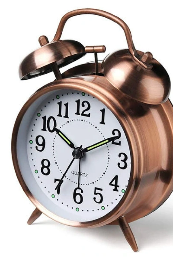 Nostaljik Metal Çalar Masa Saati Orta Boy