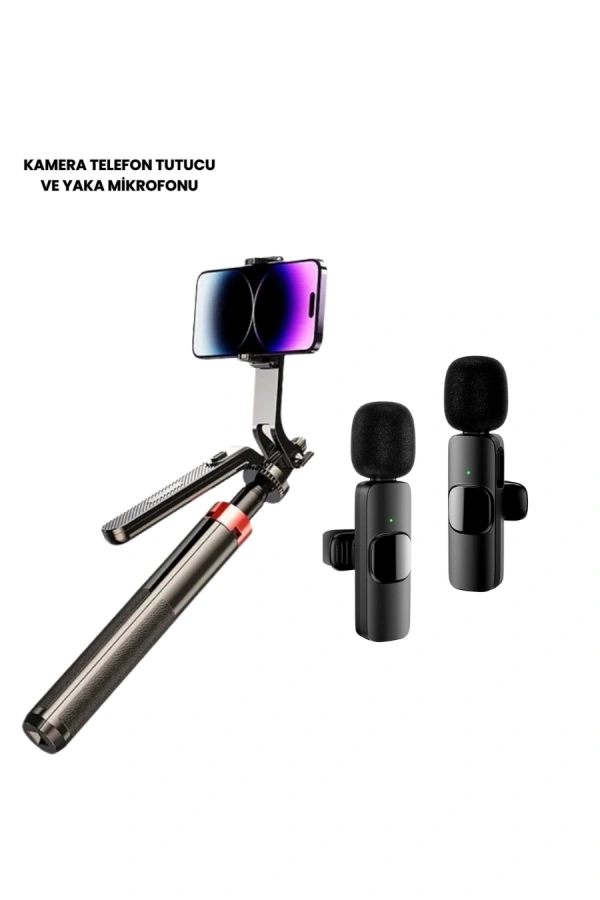 NPL2S TRİPOT +K11 YAKA MİKROFONU SET