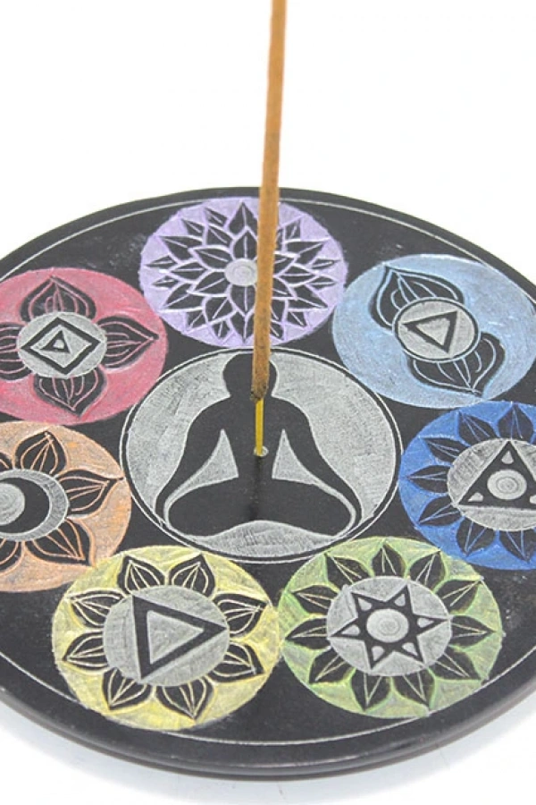 Obsidian Taşı 7 Çakra (Chakra) Tasarımı Tütsülük