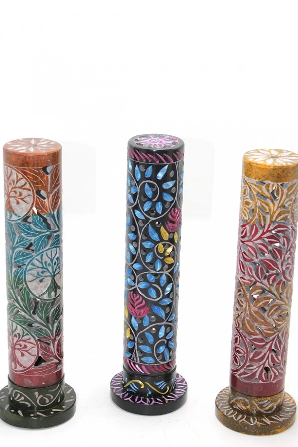 Obsidian Taşı İşlemeli Kule Tütsülük Model 1