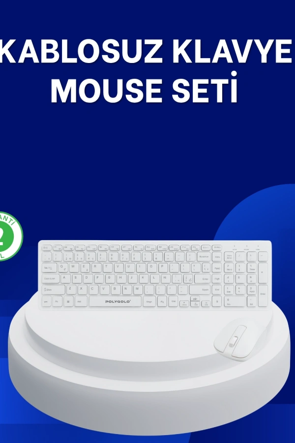 Ofis ve Ev Kullanımı İçin Kablosuz Klavye Fare Seti - Ergonomik ve Pratik