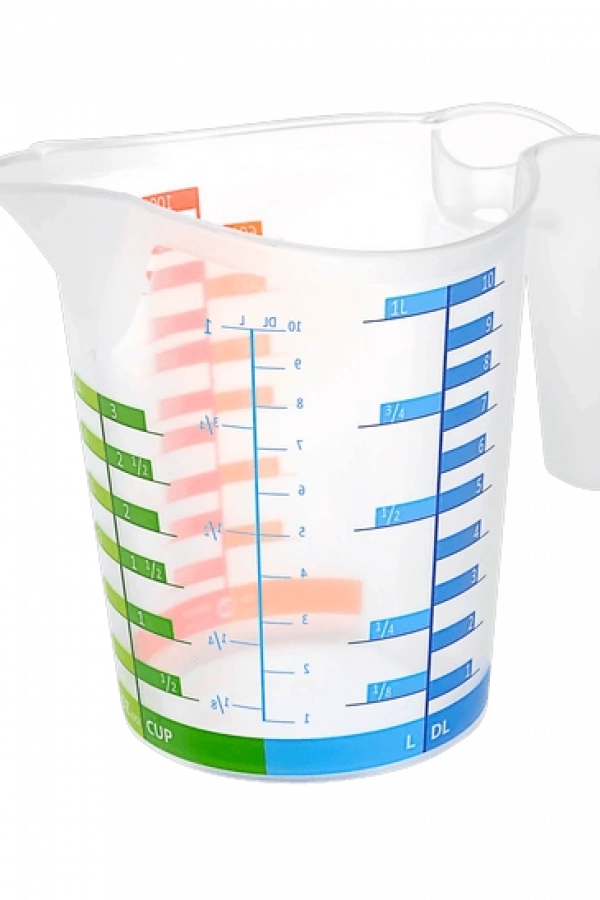 Ölçü Kabı Dereceli Renkli 1000 ML + 500 ML Set