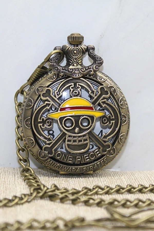 One Piece Tasarımlı Köstekli Saat