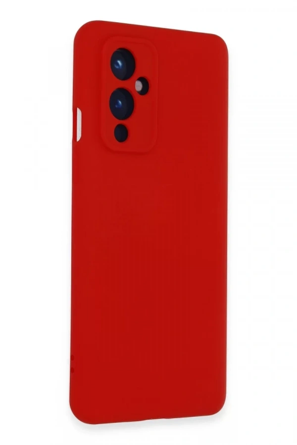 One Plus 9 Kılıf Nano içi Kadife Silikon - Kırmızı