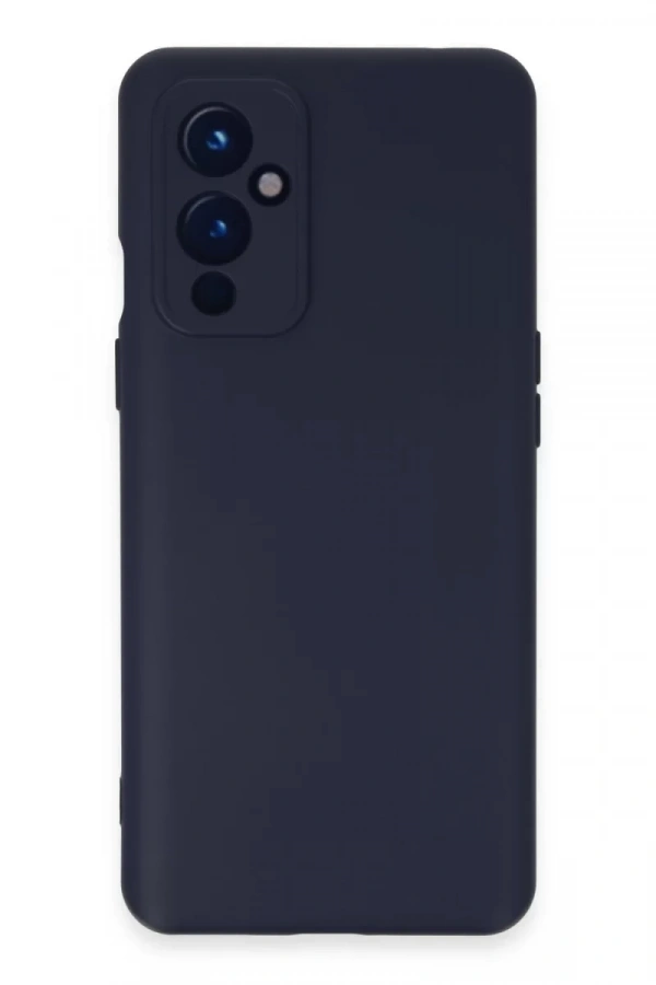 One Plus 9 Kılıf Nano içi Kadife Silikon - Lacivert