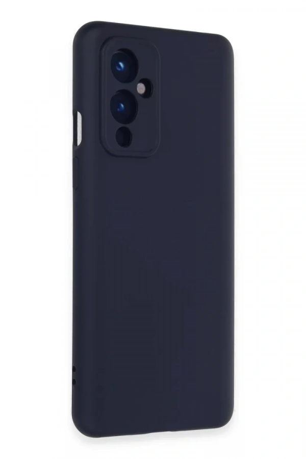 One Plus 9 Kılıf Nano içi Kadife Silikon - Lacivert