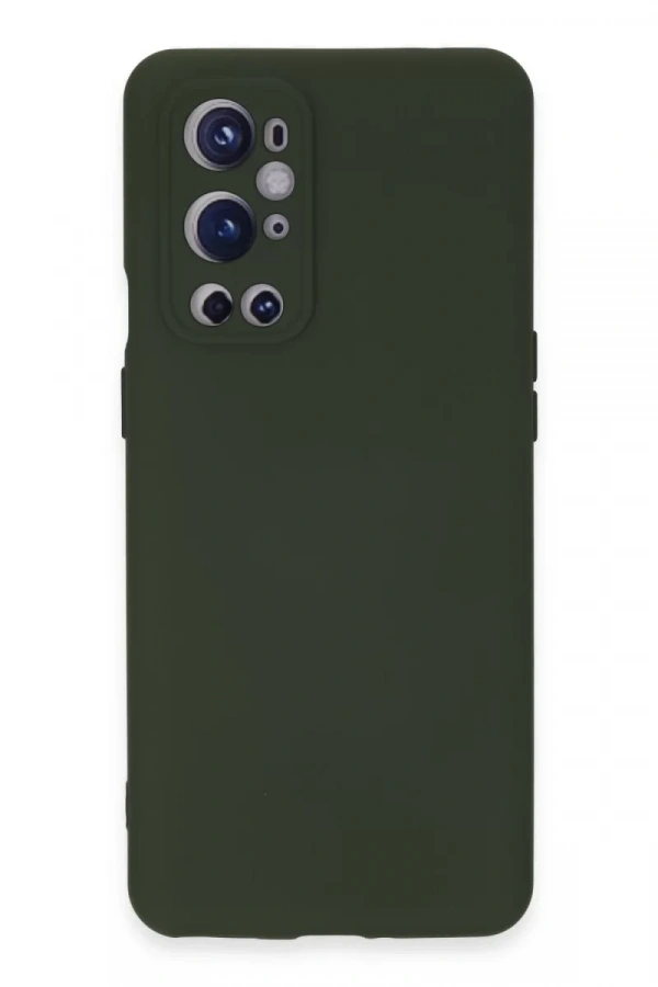 One Plus 9 Pro Kılıf Nano içi Kadife Silikon - Koyu Yeşil
