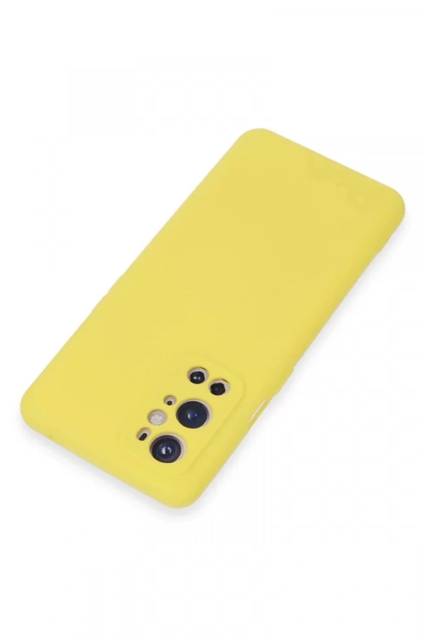 One Plus 9 Pro Kılıf Nano içi Kadife Silikon - Sarı
