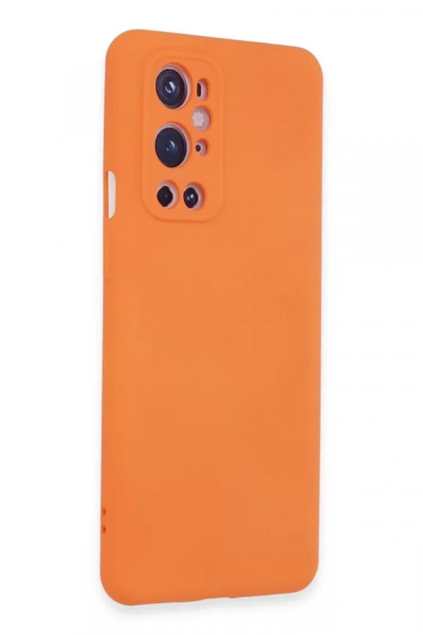 One Plus 9 Pro Kılıf Nano içi Kadife Silikon - Turuncu