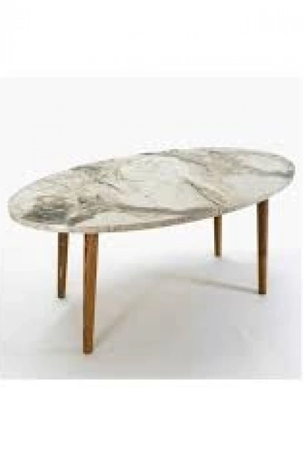 Orta Sehpa Ahşap Torna Elips Efes