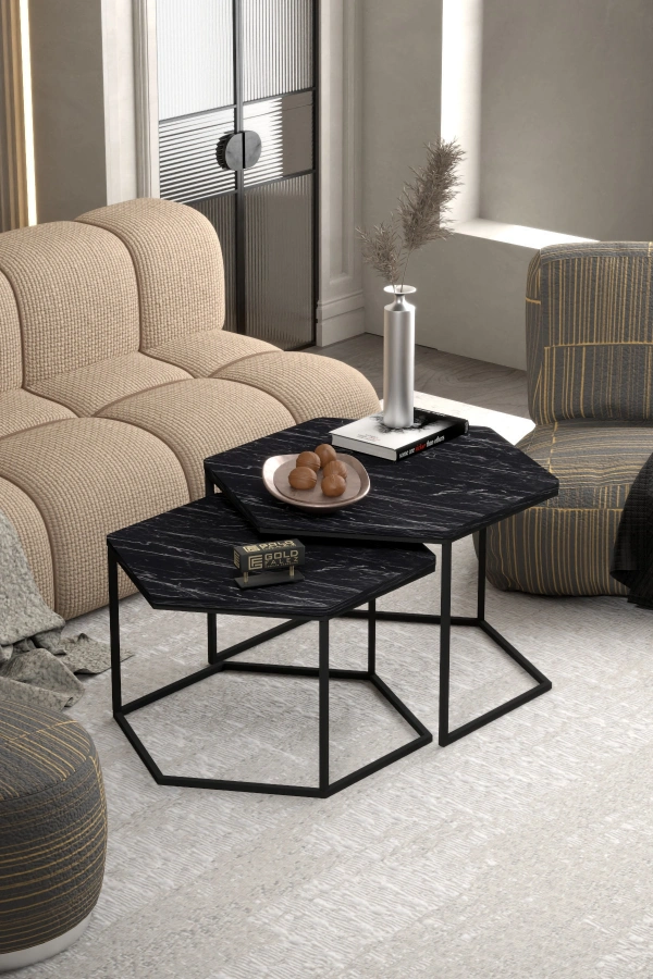 Orta Sehpa Altıgen İkili Lüx Bendir