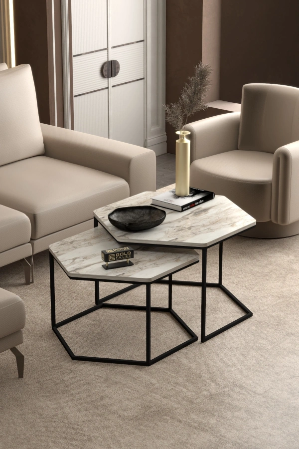 Orta Sehpa Altıgen İkili Lüx Efes