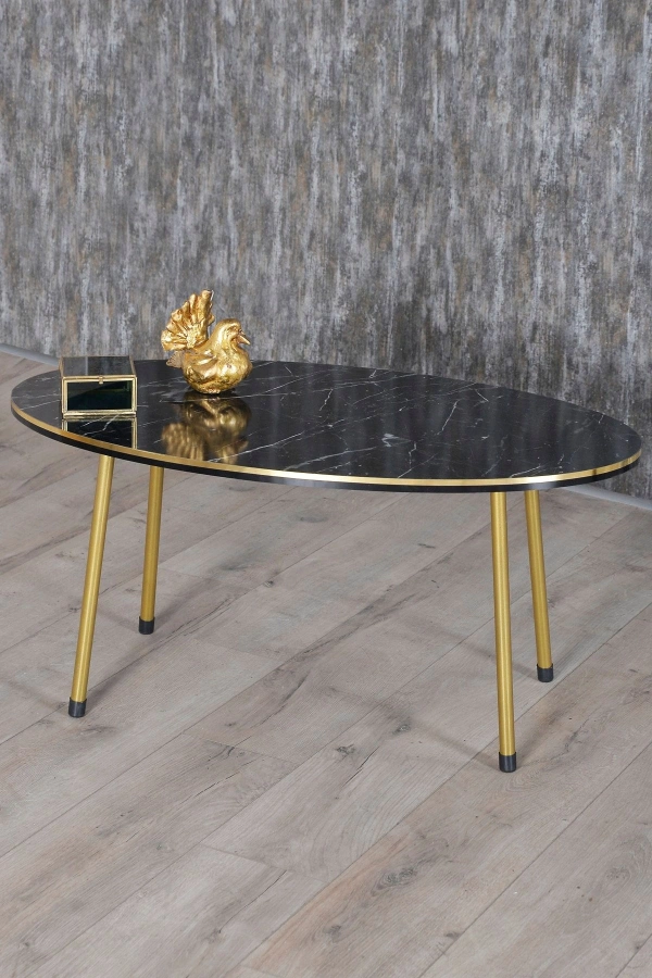 Orta Sehpa Bendir Kr Metal Ayak Çift Gold