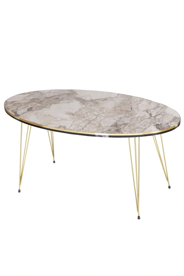 Orta Sehpa Elips Çift Gold Efes Tel