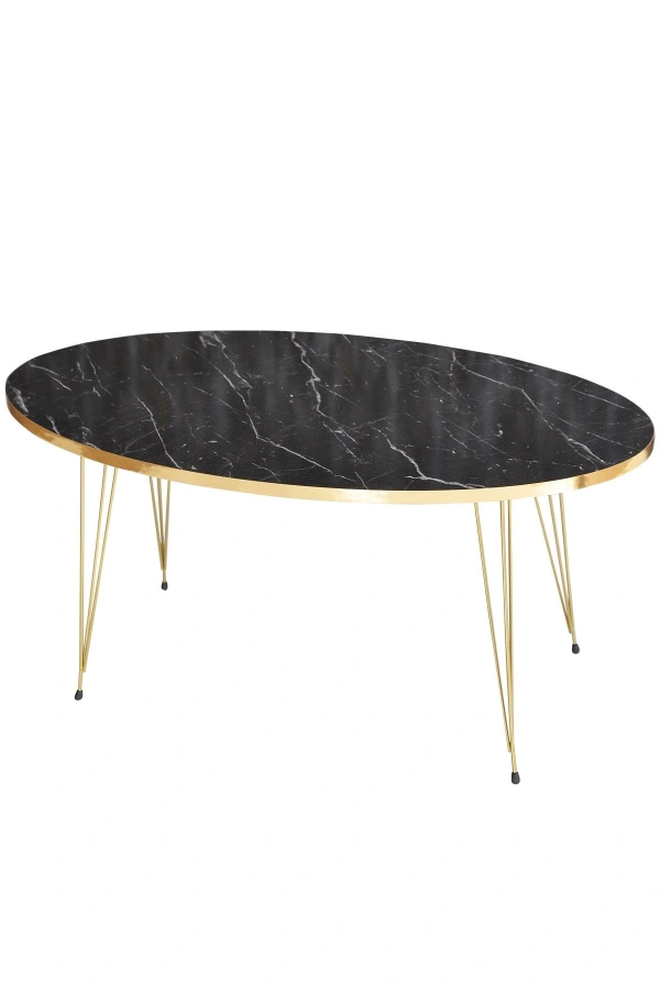 Orta Sehpa Elips Gold Bendir Tel