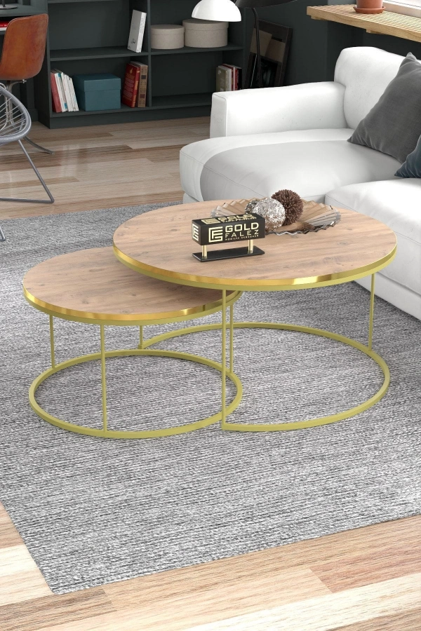 Orta Sehpa Ikili Lüx Specıal Gold Ceviz