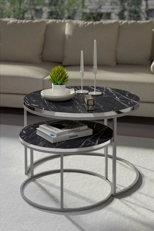 Orta Sehpa Ikili Lüx Specıal Gümüş Bendir