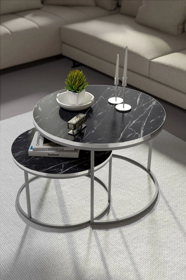 Orta Sehpa Ikili Lüx Specıal Gümüş Bendir