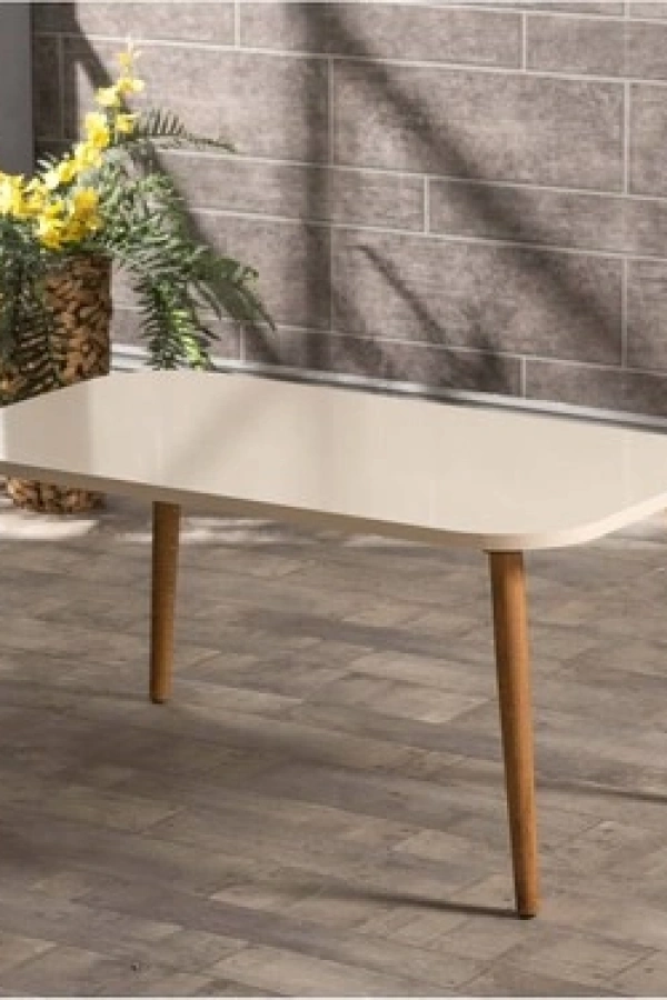 Orta Sehpa Kr  Torna Ayak Krem Ahşap