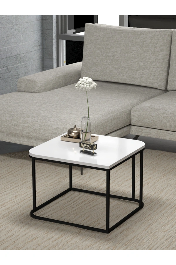 Orta Sehpa Tekli Damla Beyaz