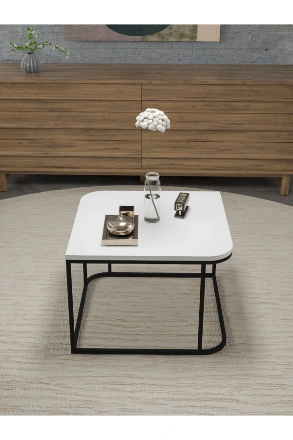 Orta Sehpa Tekli Damla Beyaz