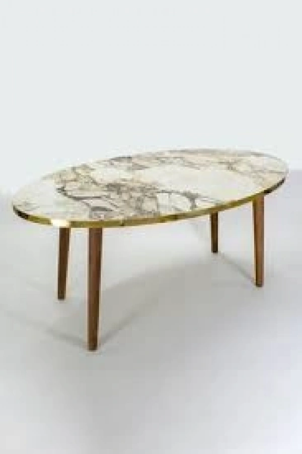 Orta Sehpa Torna Ayak Elips Efes Altın Ahşap