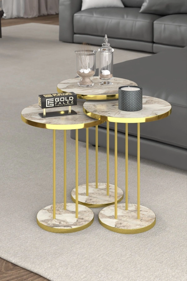 ORTA SEHPA VE ZİGON SEHPA TERRA SET GOLD EFES