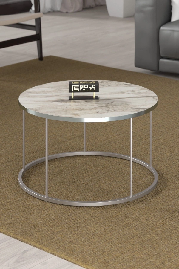 ORTA SEHPA VE ZİGON SEHPA TERRA SET GÜMÜŞ EFES