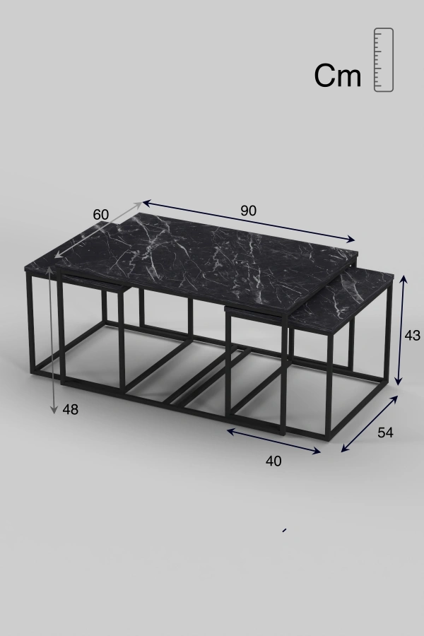 Orta Sehpa Ve Zigon Yan Sehpa Flora Set Bendir