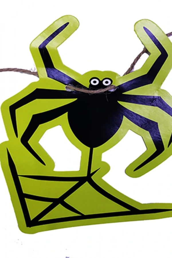 Örümcek Şekilli Asmalı Halloween Flama Banner Afiş 2 Metre