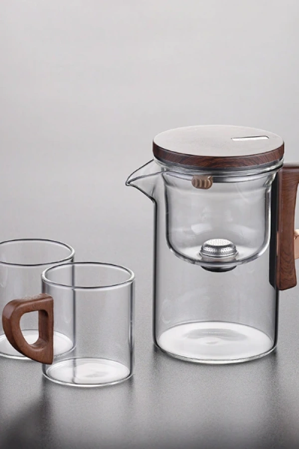 Otomatik Cam Demlik Ve 2li Bardak Seti