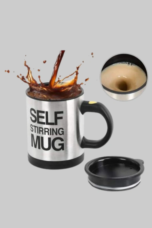 Otomatik Karıştıran Akıllı Kupa – Paslanmaz Çelik, Isı Korumalı