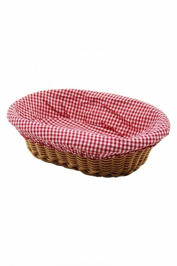 Oval Renkli Bezli İp Hasır Ekmek Sepeti