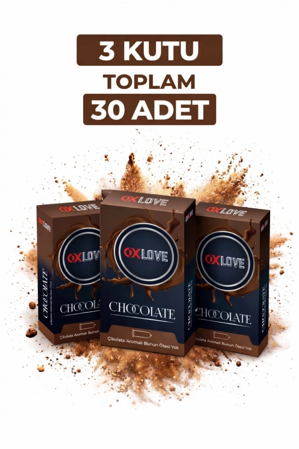 OxLove Chocolate Aromalı Prezervatif 10lu 3 Kutu