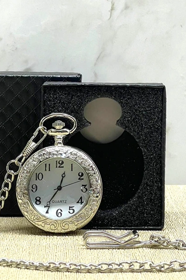 Özel Kutulu Gümüş Köstekli Saat