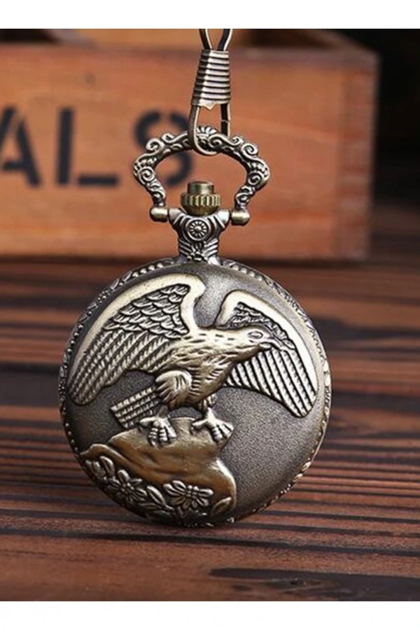 Özel Kutulu Kartal Tasarımlı Köstekli Saat