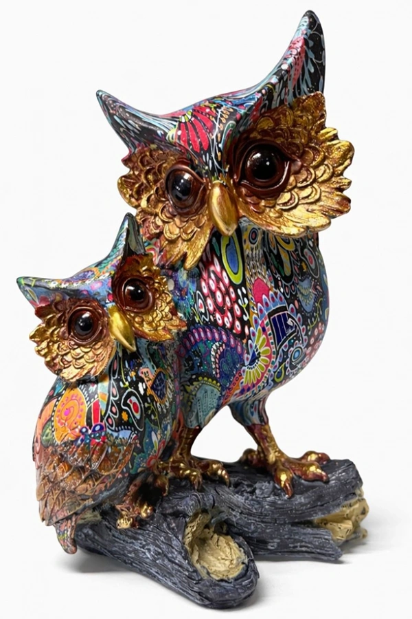 Özel Tasarım Polyester İkili Baykuş