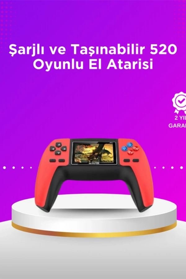 P5 Retro GamePad – 520 Klasik Oyunlu Tak-Çalıştır Mini Konsol