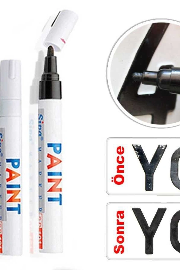 Paint Oto Lastik Rötuş Boya Kalemi Siyah
