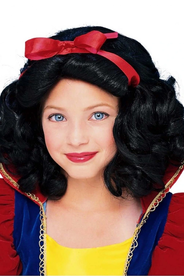 Pamuk Prenses Peruğu Kırmızı Fiyonklu