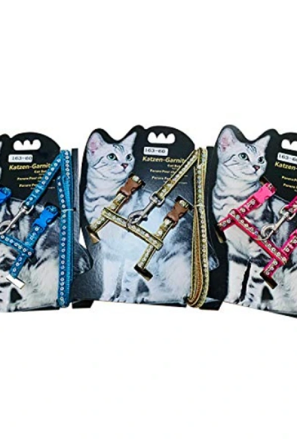 Parlak Kedi Gezdirme Göğüs Tasması